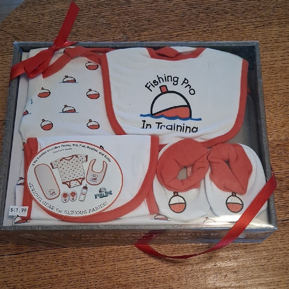 Fishing Pro Kids Matching Set - White and Red